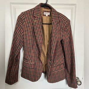 Merona, Women’s, Plaid, Blazer, 2, Like New